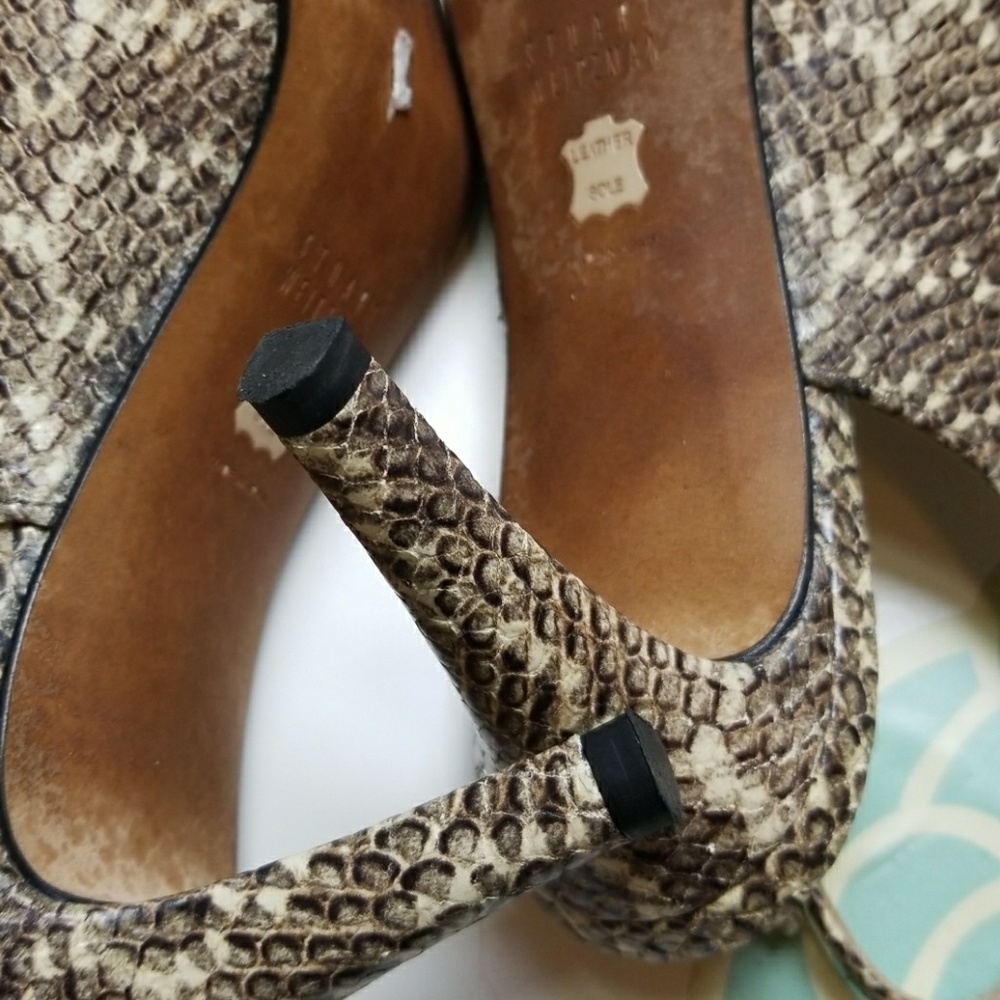 Stuart Weitzman Open Toe Pumps Size 8.5 - image 6